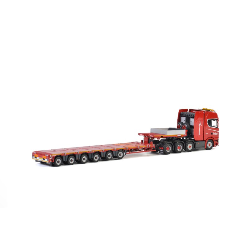 1/50 SCANIA ハイルーフ Nooteboom フラットベットトレーラー IMC 1/50 SCANIA S-Serie high roof Nooteboom flatbad trailer